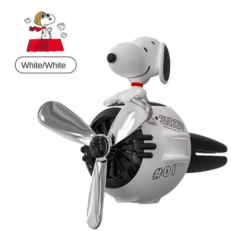 Snoopy Air Freshener Flying Propeller Pilot Series Car Decor-white