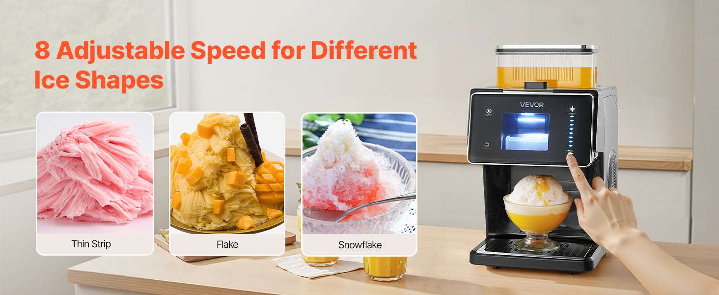 Snowflake Ice Maker Machine 44 lbs/24h Electric Shaved Ice-20kg per 24H / United States