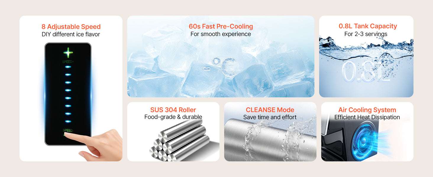 Snowflake Ice Maker Machine 44 lbs/24h Electric Shaved Ice-20kg per 24H / United States