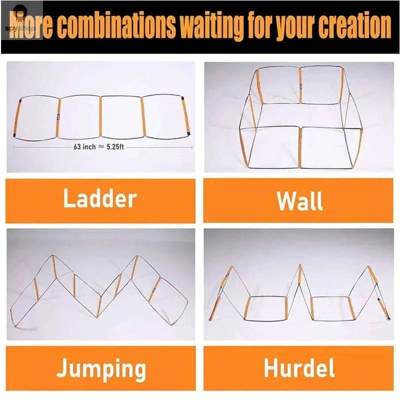 Soccer Agility Ladder for Speed, Footwork and Control-Orange-20