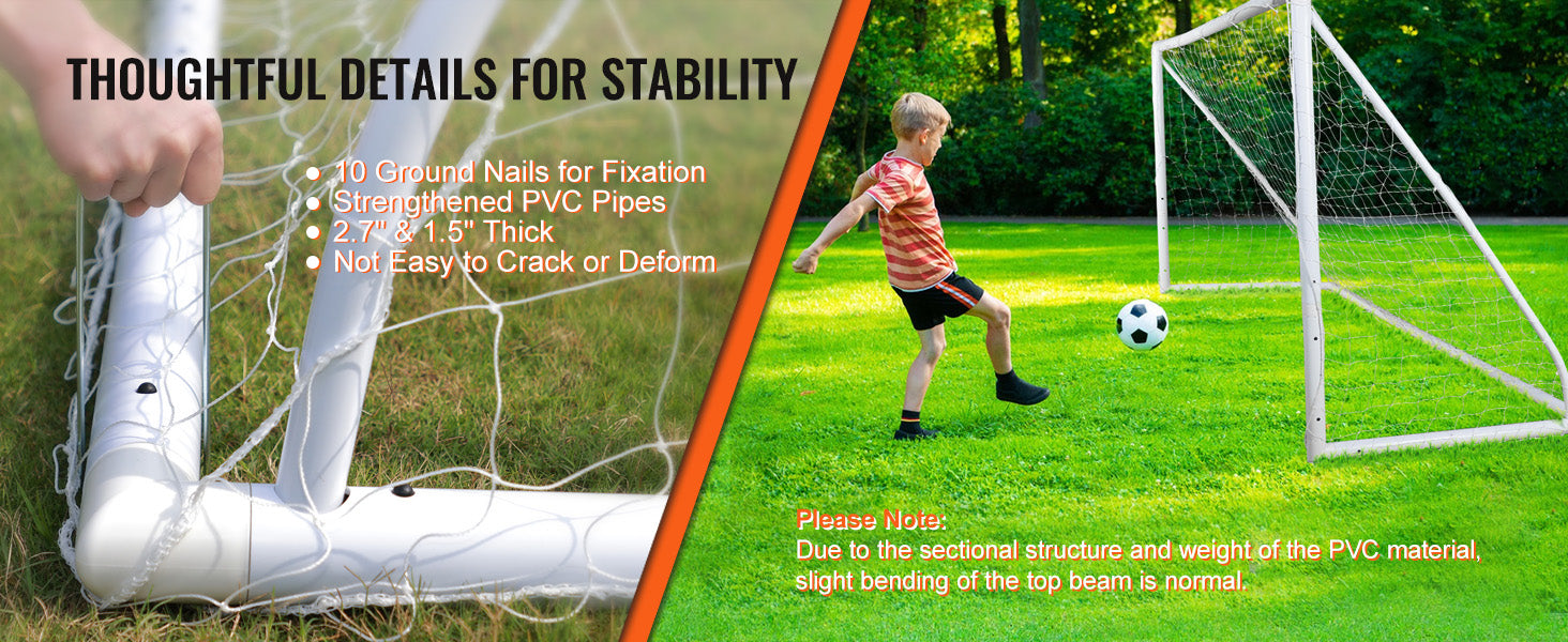 12x6FT Portable Soccer Goal with Carry Bag
