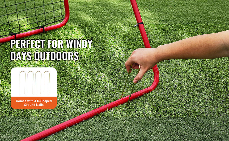 39x39FT Soccer Rebounder Net with Adjustable Angles & Foldable Design