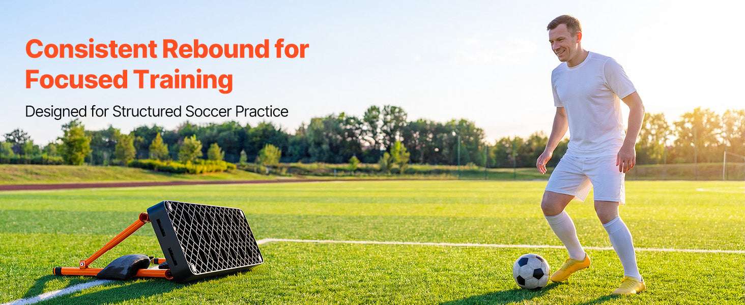 Soccer Rebounder Board 37.4in Dual Surface Trainer with Angles-37.4x9.8inch / United States