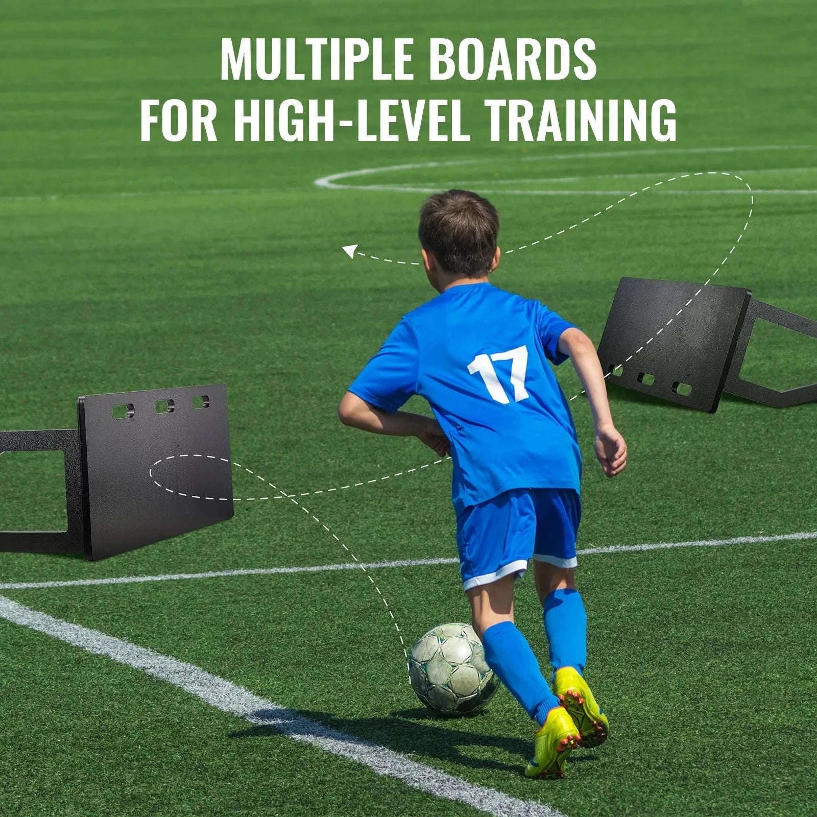 Soccer Rebounder Board 40x16 Inch Foldable Training Kickback Wall-United States