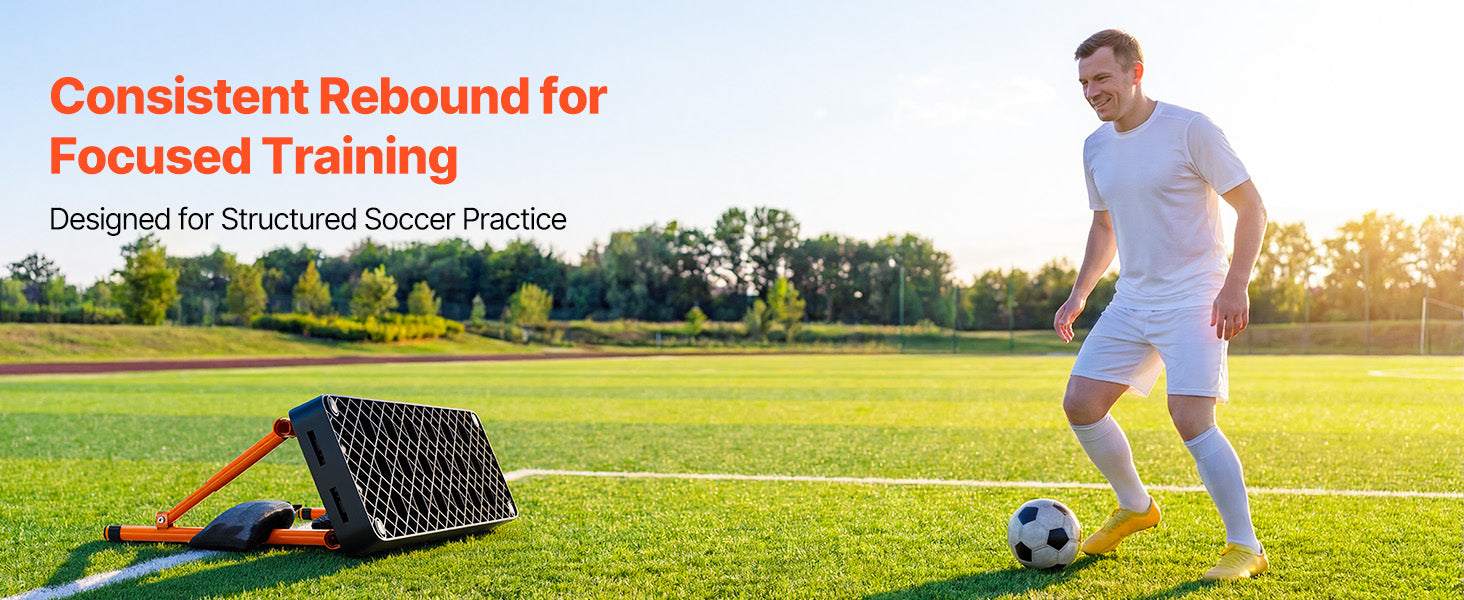 Soccer Rebounder Board 37.4in Dual Surface Trainer with Angles