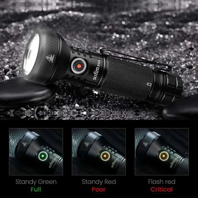 Sofirn IF22A 2100 Lumen Long Range USB-C Rechargeable Flashlight-with 21700 battery / 6000-6500K / United States