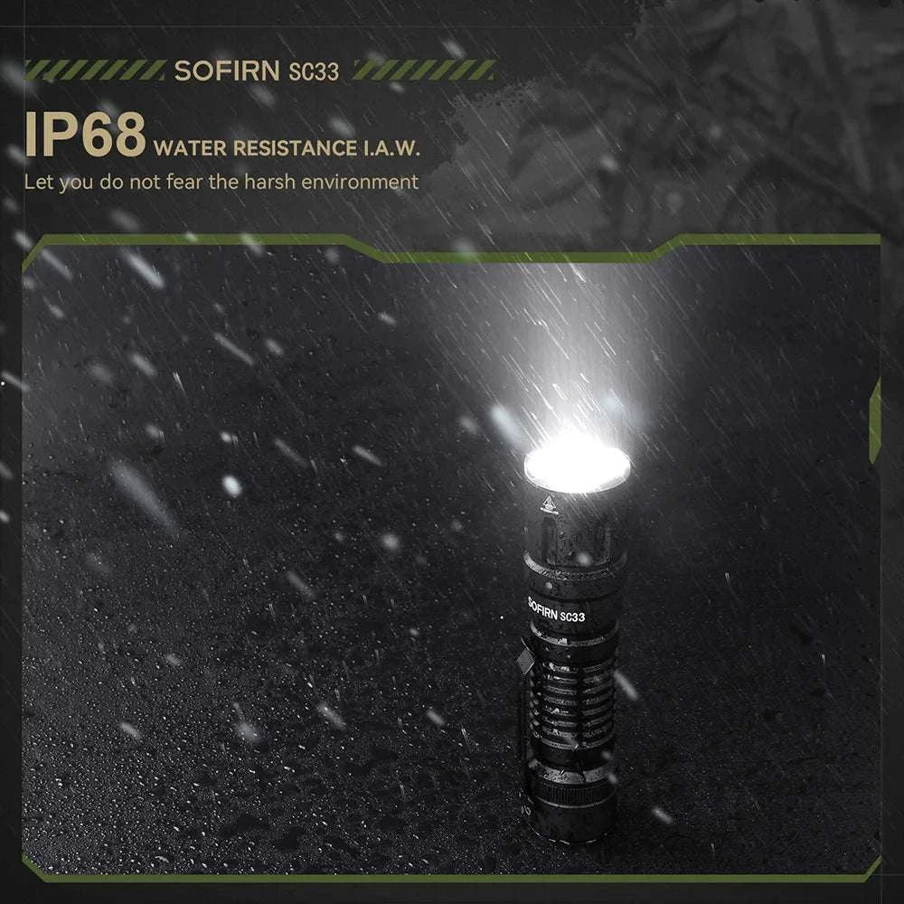 Sofirn SC33 5200lm USB-C Rechargeable Tactical LED Flashlight-4700-5300K / Poland
