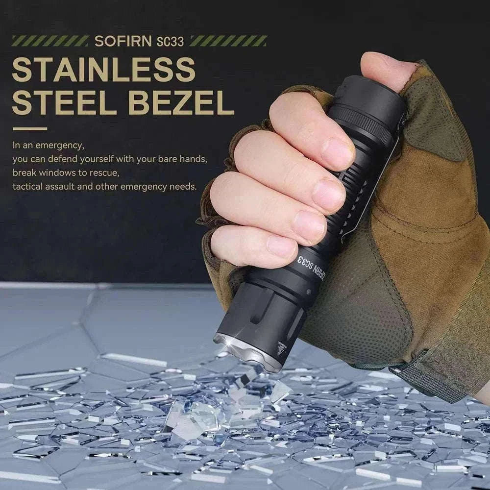 Sofirn SC33 5200lm USB-C Rechargeable Tactical LED Flashlight-4700-5300K / Poland