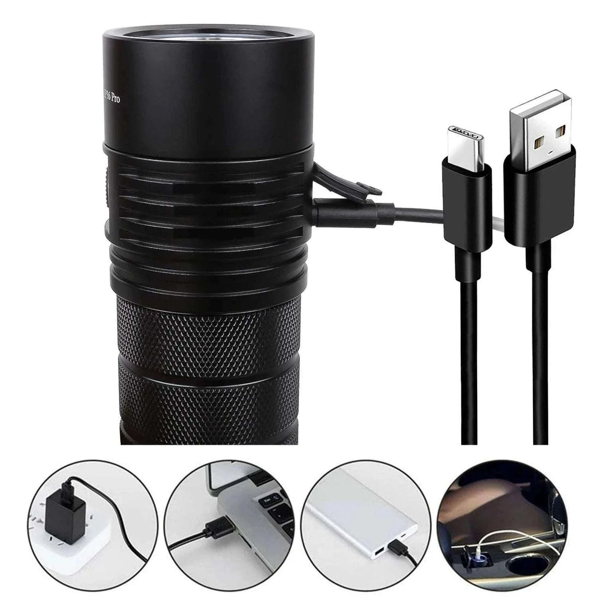 Sofirn SP36 Pro 8000lm USB-C Rechargeable LED Flashlight-with 18650 battery / 6000-6500K / United States