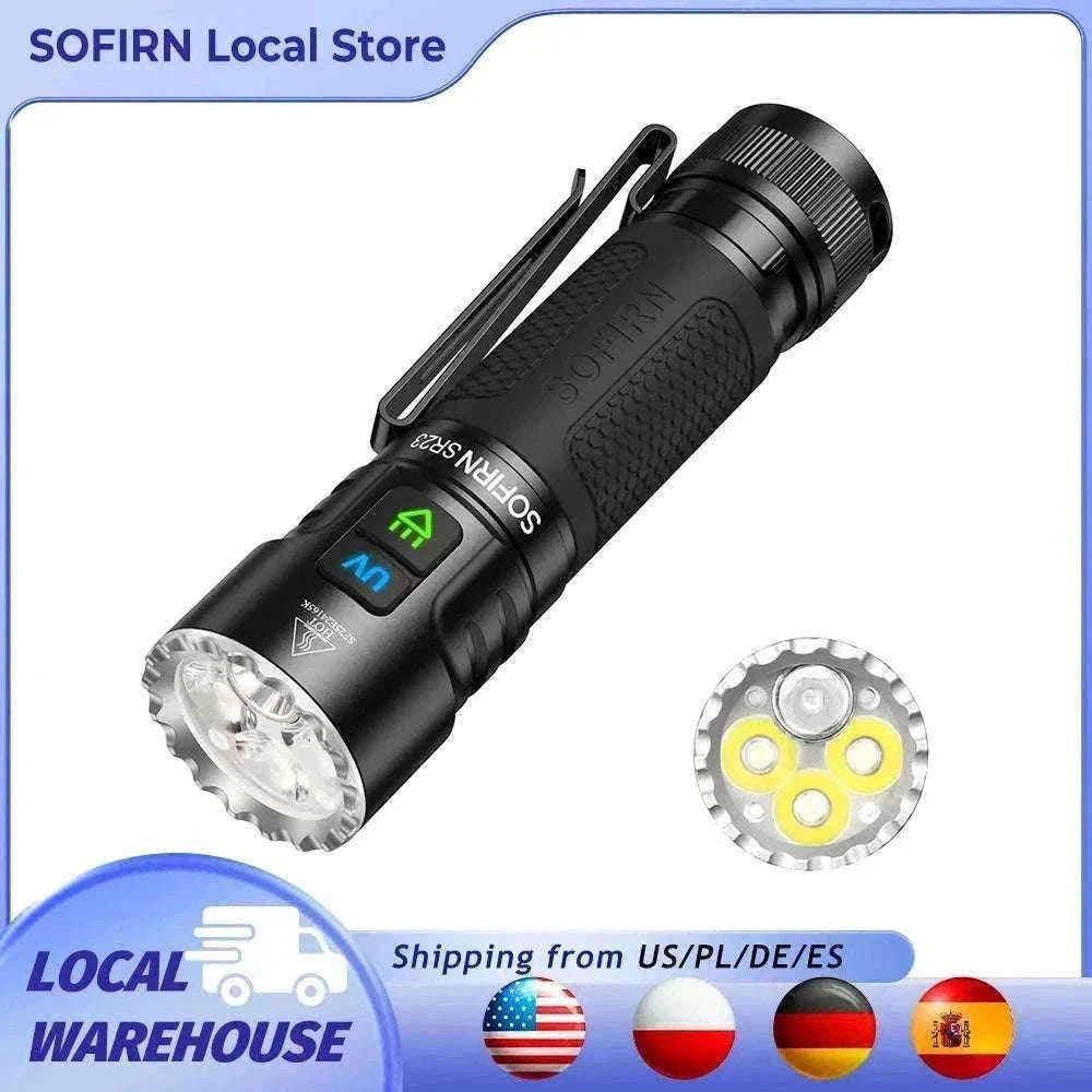 Sofirn SR23 3300LM Dual Light Flashlight with UV 365nm USB-C-6500-7000K / Poland