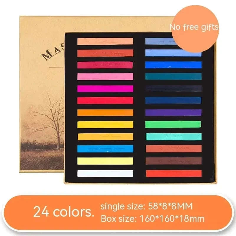 Soft Pastel Chalk Crayons 48‑Color Art Set-24 Colors / CHINA