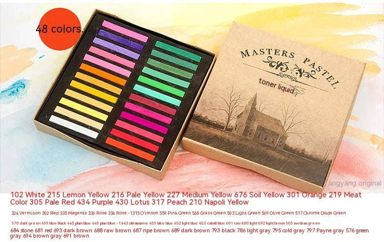 Soft Pastel Chalk Crayons 48‑Color Art Set-24 Colors / CHINA