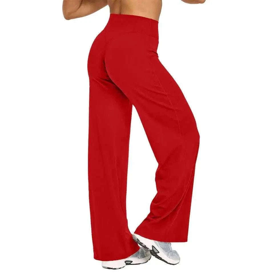 SoftMotion Women’s Mid-Waist Straight Leg Yoga Pants-Blooming Roses / XS