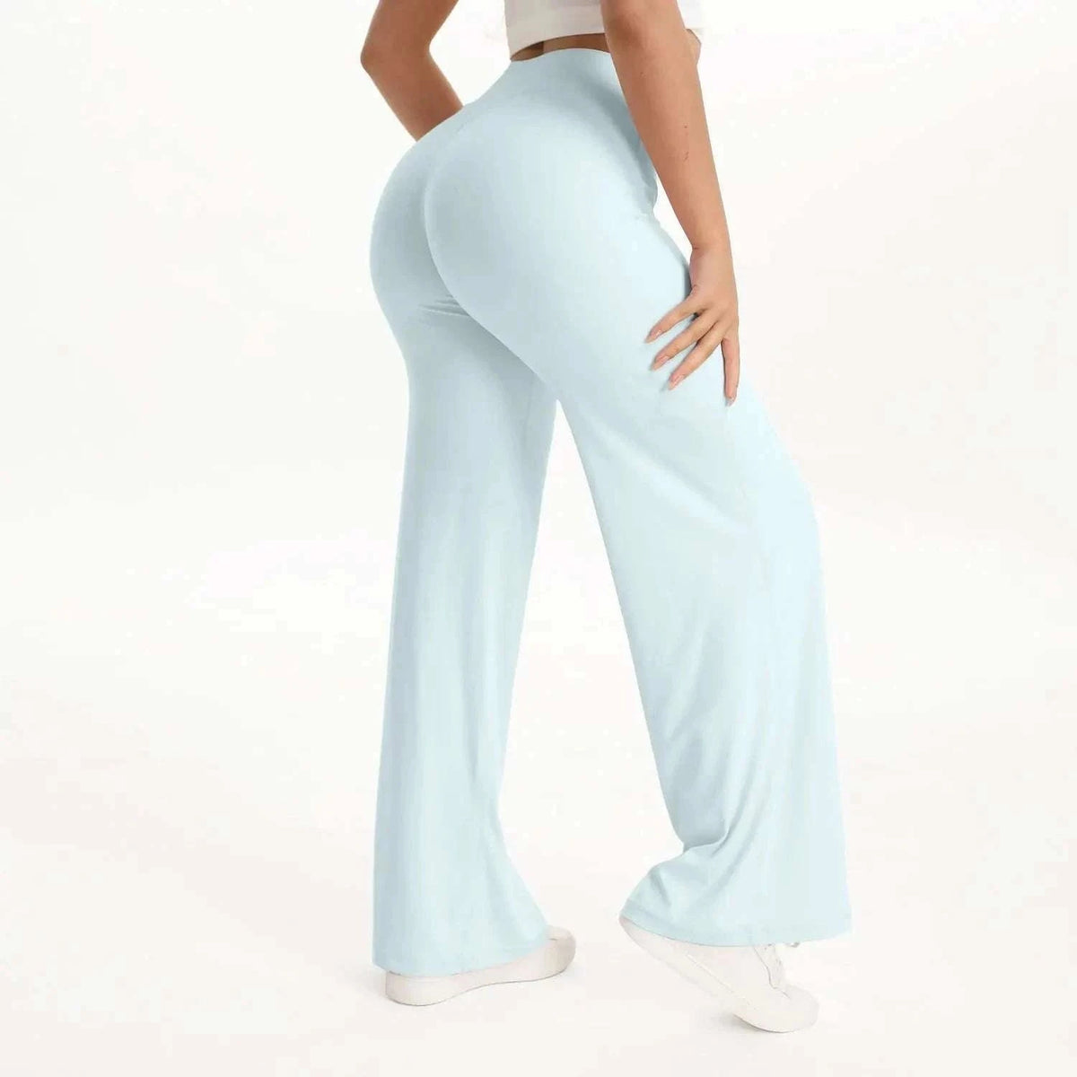 SoftMotion Women’s Mid-Waist Straight Leg Yoga Pants-Blooming Roses / XS