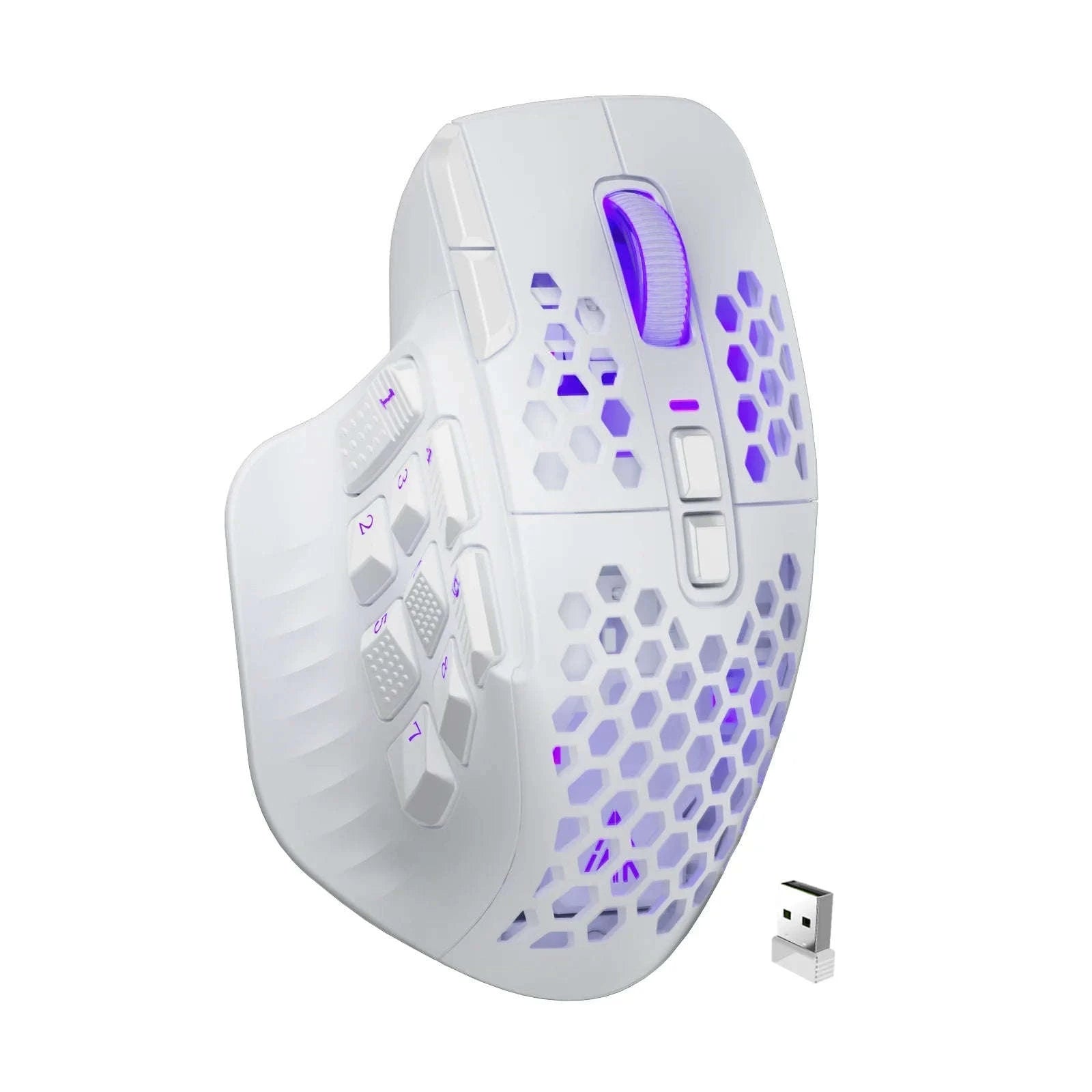 SOLAKAKA SM809 Pro Wireless MMO Gaming Mouse-White Tri-mode / CHINA