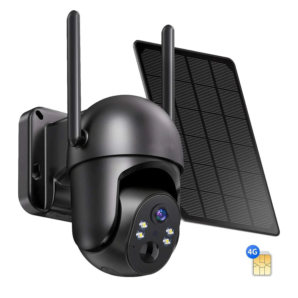 Solar 4G LTE Outdoor Security Camera with 2K Live View & Night Vision-United States