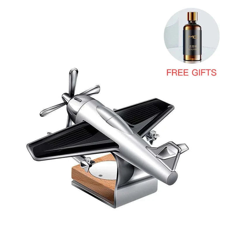 Solar Airplane Car Freshener-SMT-Aircraft-silvery