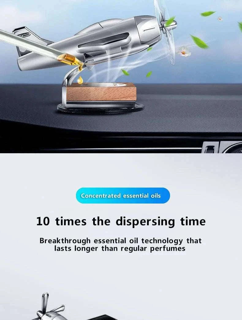 Solar Airplane Car Freshener-SMT-Aircraft-silvery