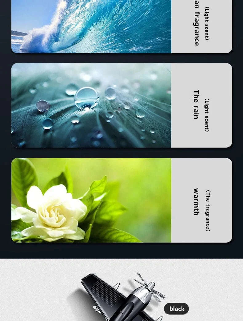 Solar Airplane Car Freshener-SMT-Aircraft-silvery