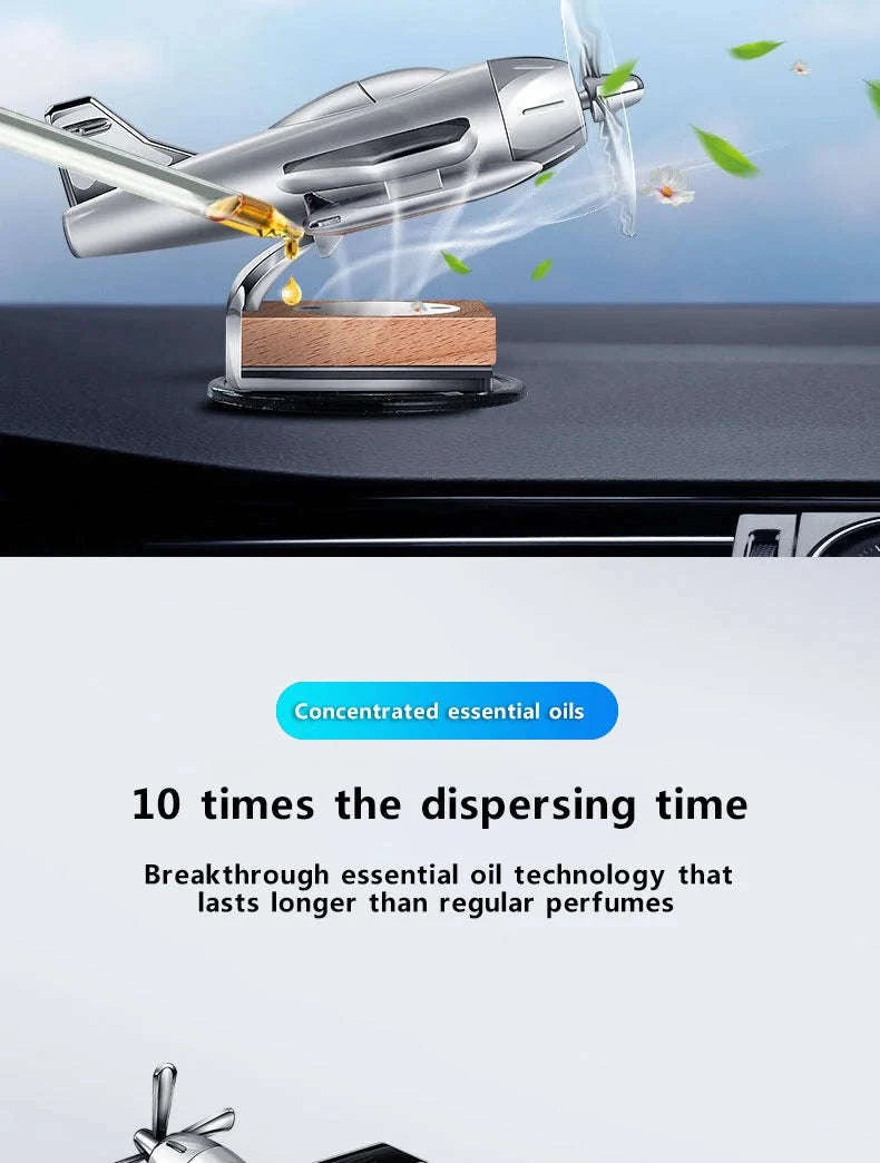 Solar Airplane Car Freshener-SMT-Aircraft-silvery