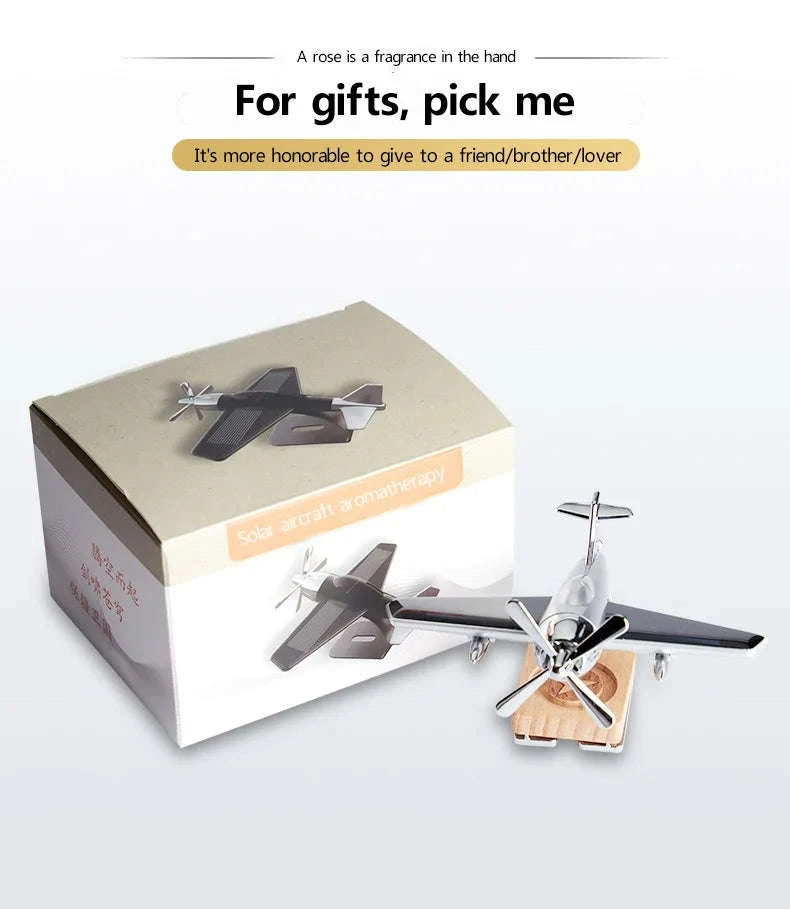 Solar Airplane Car Freshener-SMT-Aircraft-silvery