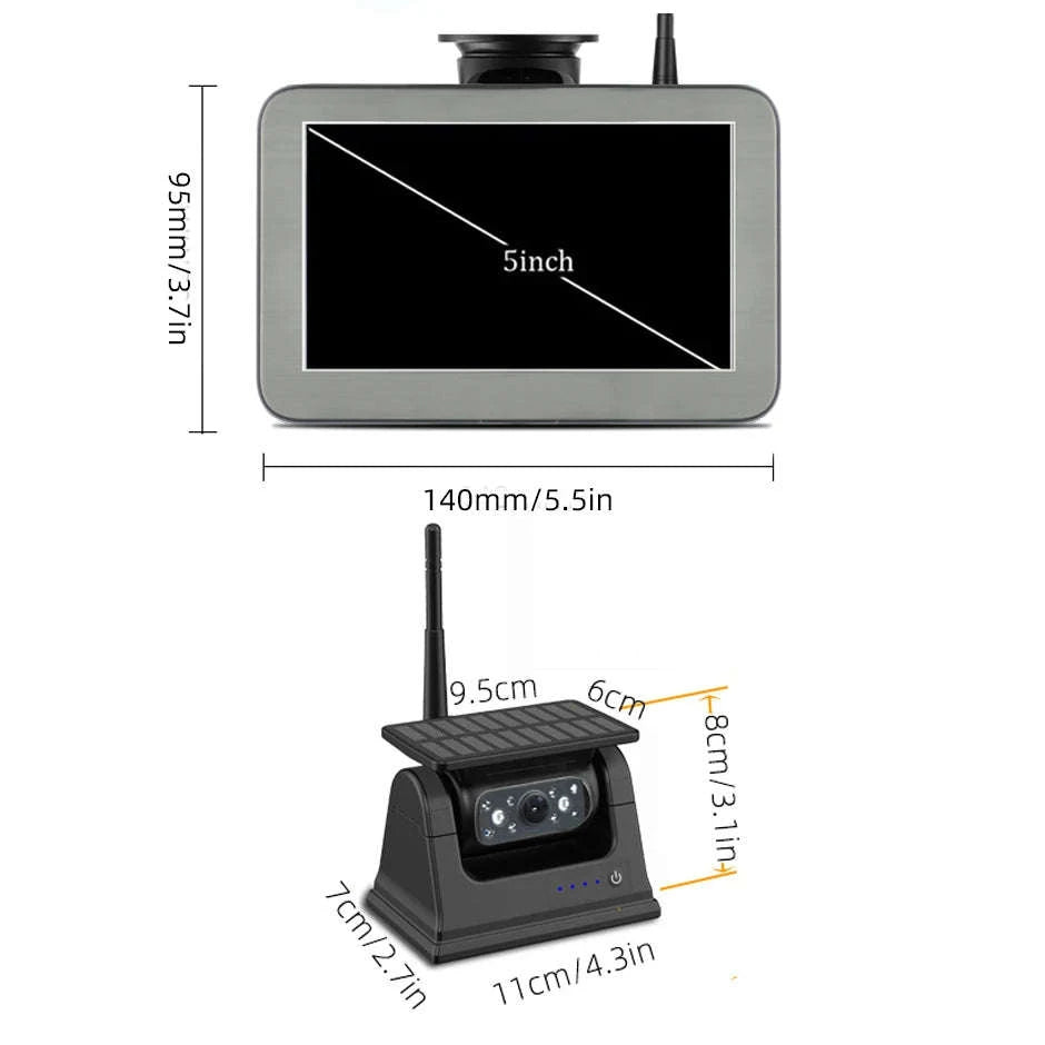 Solar Backup Camera Kit-Monitor add camera