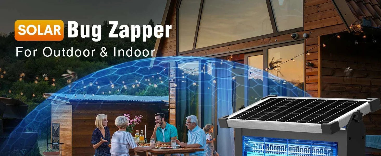 Solar Bug Zapper Outdoor 4500V Mosquito Killer with Auto Sensor-black / Blue / United States
