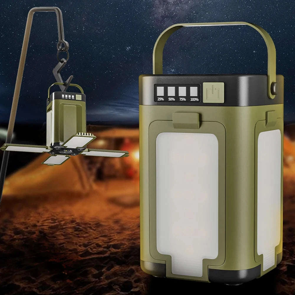 Solar Camping Lantern Foldable Rechargeable Waterproof Flashlight-United States