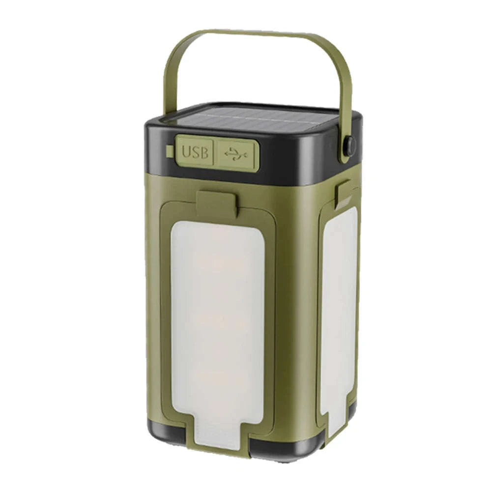 Solar Camping Lantern Foldable Rechargeable Waterproof Flashlight-United States