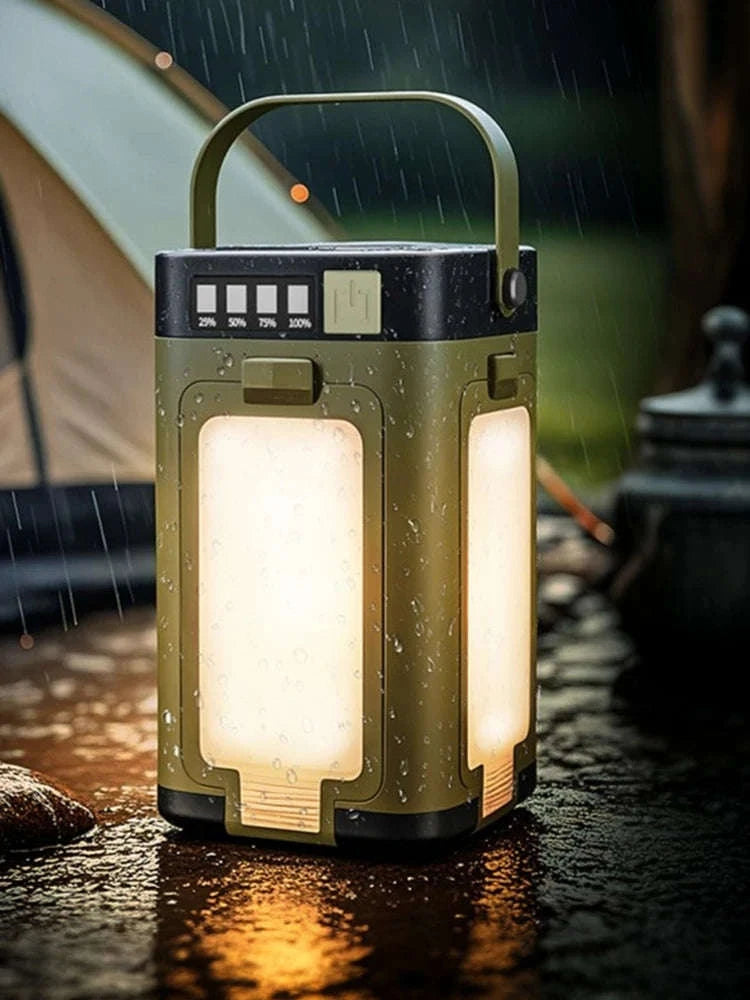 Solar Camping Lantern Foldable Rechargeable Waterproof Flashlight-United States
