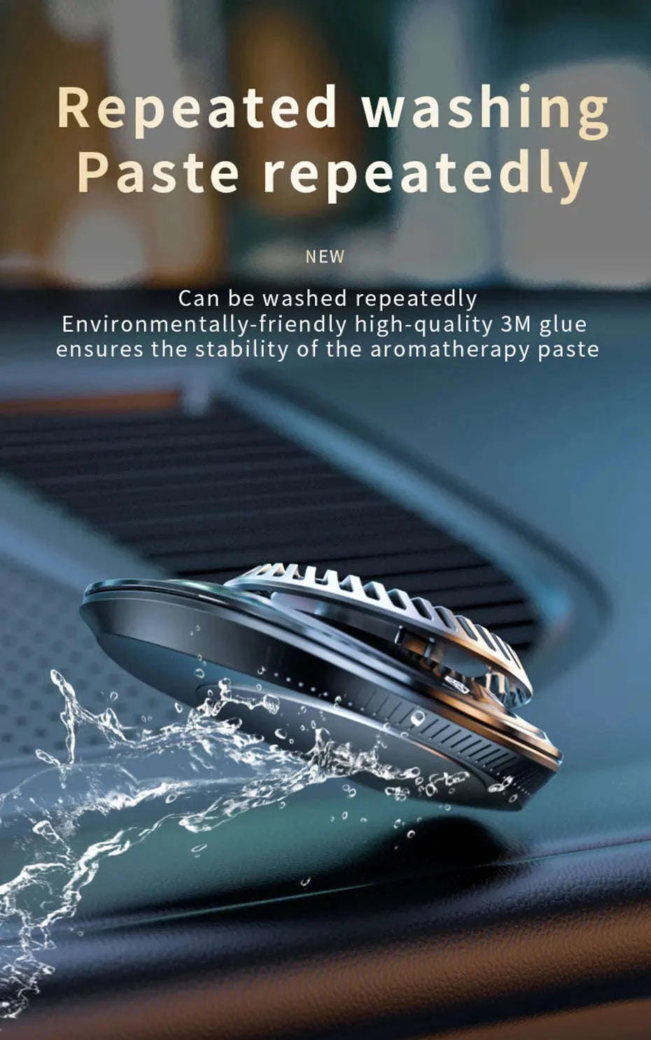 Solar Car Air Freshener with Hidden Parking Number Plate-red