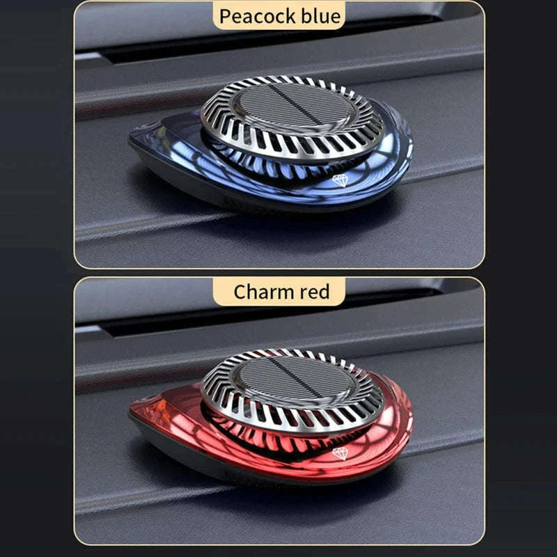 Solar Car Air Freshener with Hidden Parking Number Plate-red