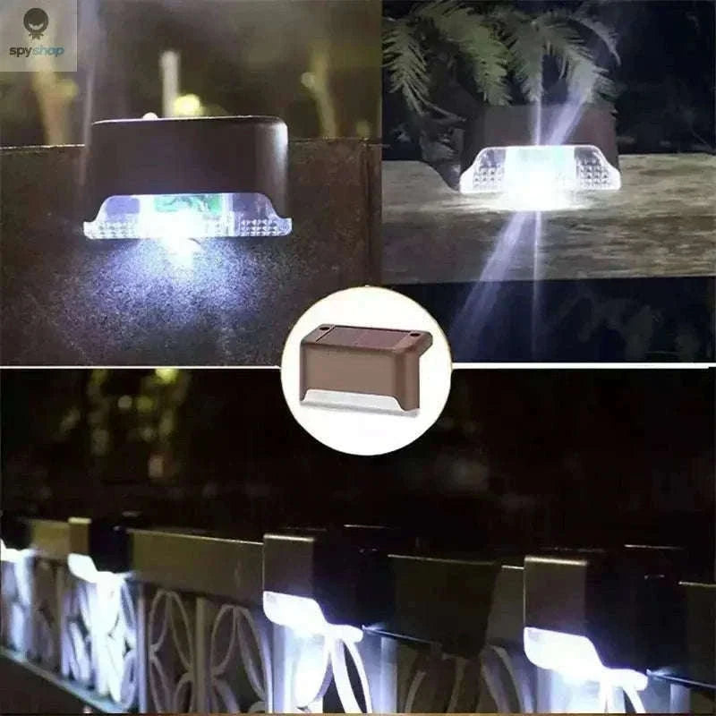 Solar Deck Step Light for Warm, Safe Outdoor Illumination-black warm / 1 pack