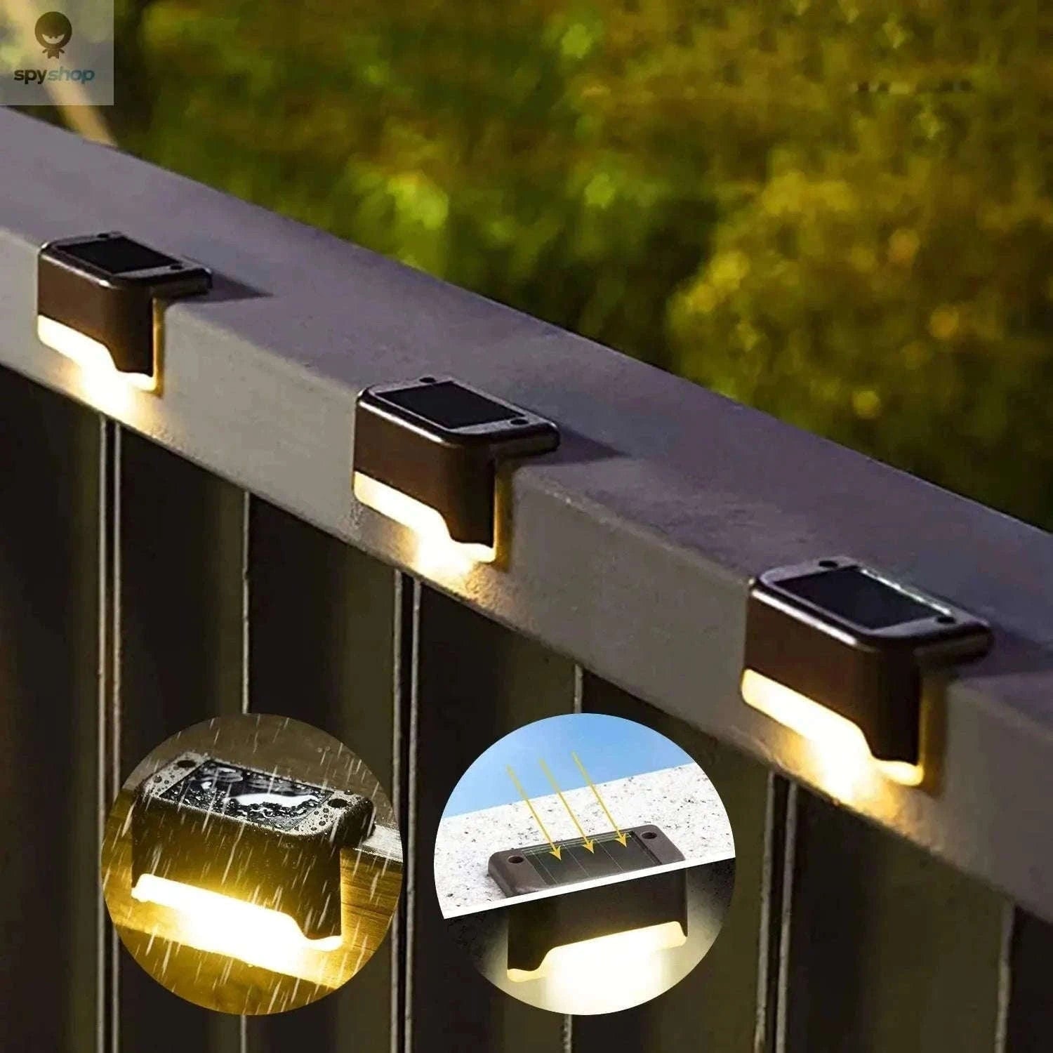 Solar Deck Step Light for Warm, Safe Outdoor Illumination-black warm / 1 pack
