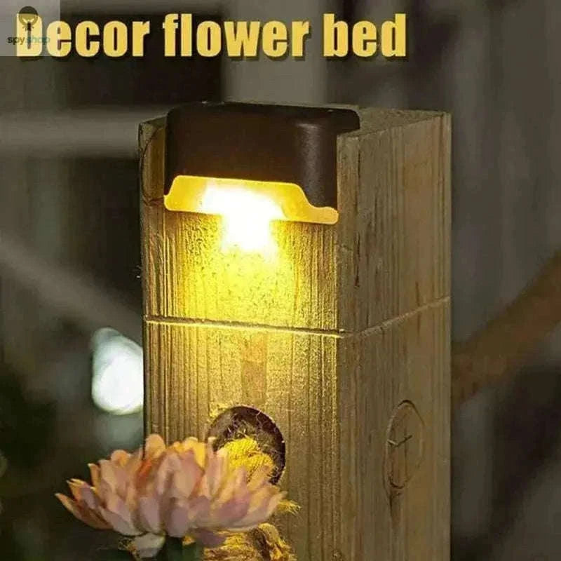 Solar Deck Step Light for Warm, Safe Outdoor Illumination-black warm / 1 pack