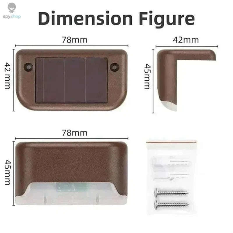Solar Deck Step Light for Warm, Safe Outdoor Illumination-black warm / 1 pack