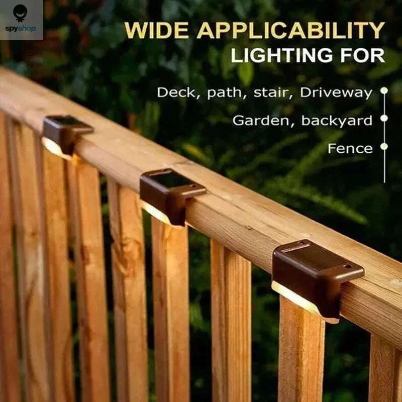 Solar Deck Step Light – Warm Outdoor Illumination for Stairs and Pathways-black warm / 1 pack