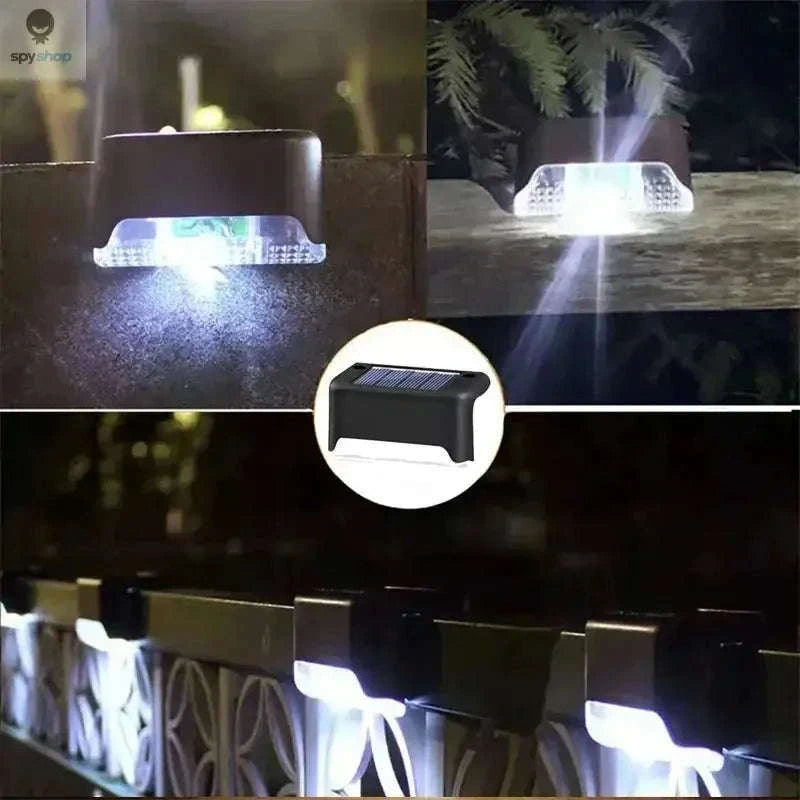 Solar Deck Step Light – Warm Outdoor Illumination for Stairs and Pathways-black warm / 1 pack
