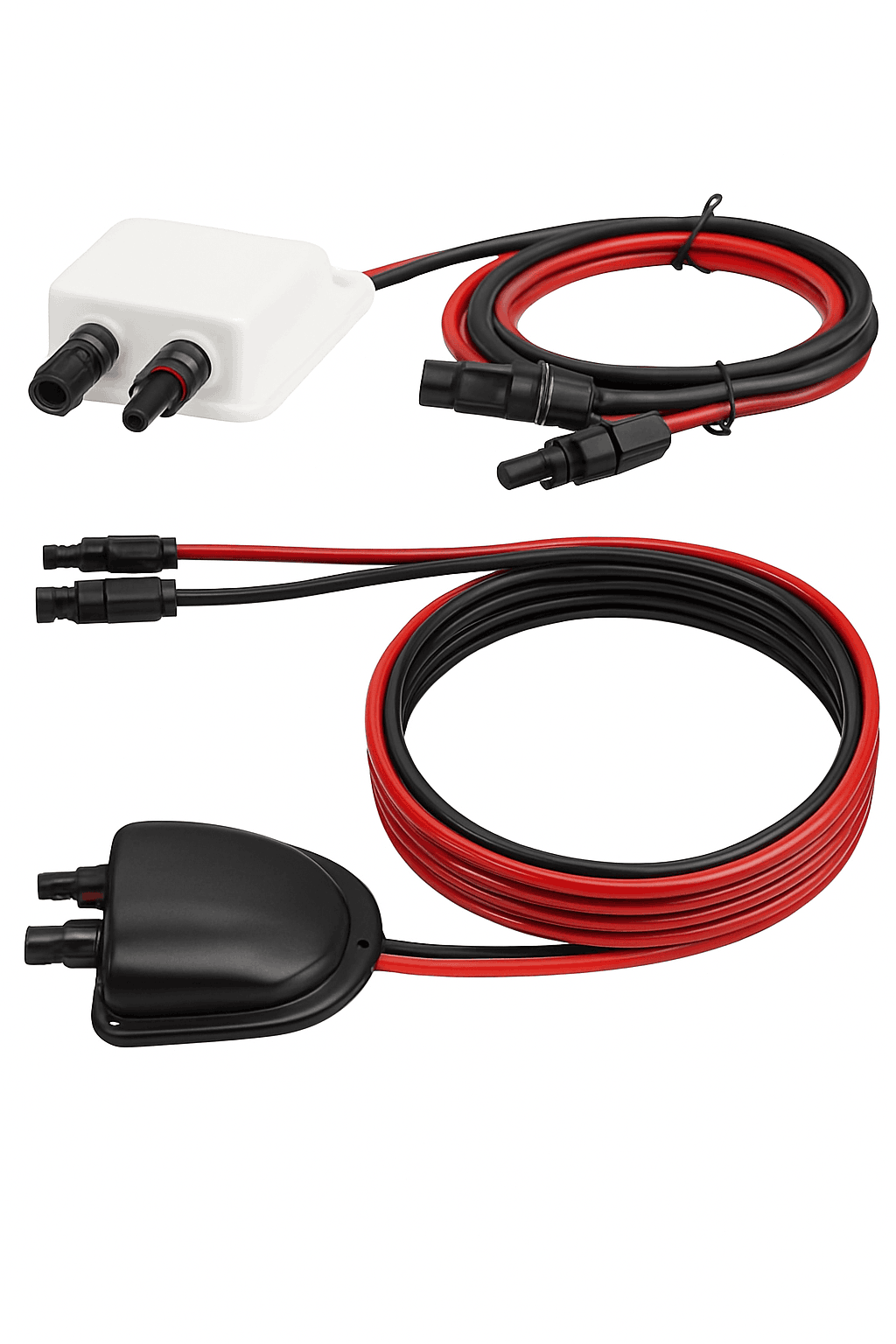 Solar Dual Cable Entry Box with 2m Extension Cord-Black