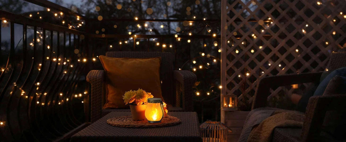Solar Flame Rope Lantern Type-C Fast Charging Waterproof Hanging Lamp-1Pc