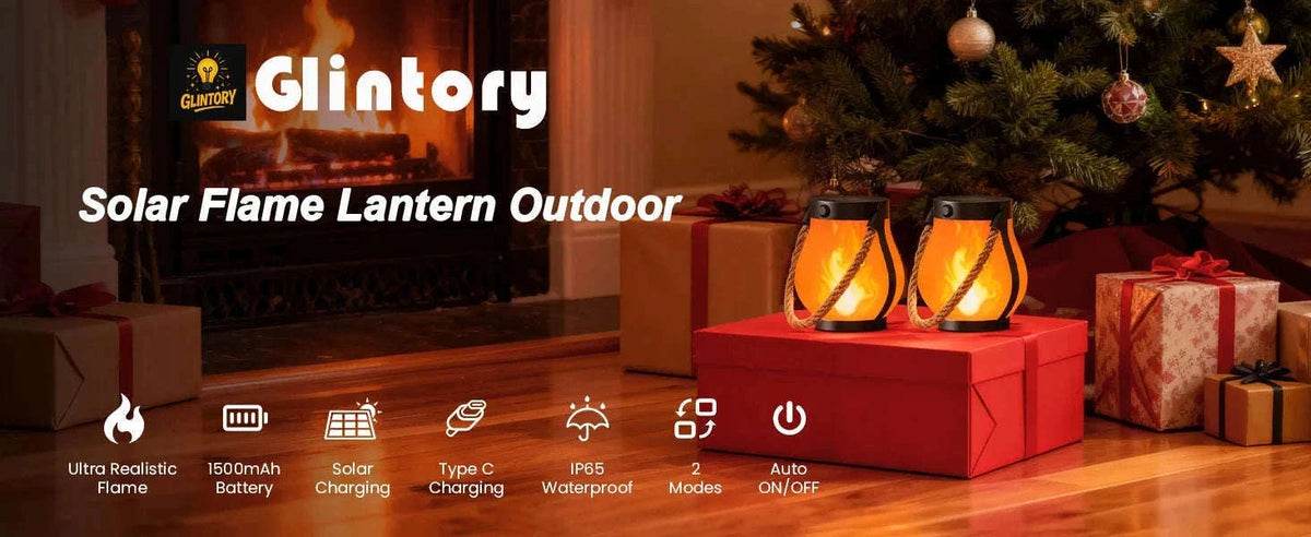 Solar Flame Rope Lantern Type-C Fast Charging Waterproof Hanging Lamp-1Pc