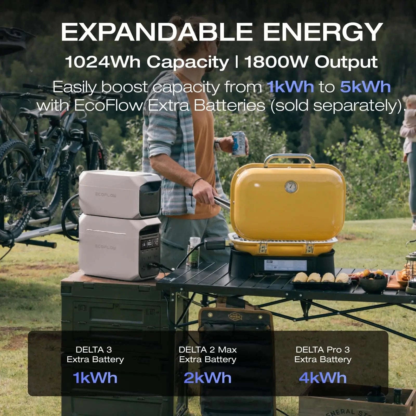 Solar Generator with 45W Solar Panel, 1000W Input, 1022Wh LiFePO4 Battery-United States / US
