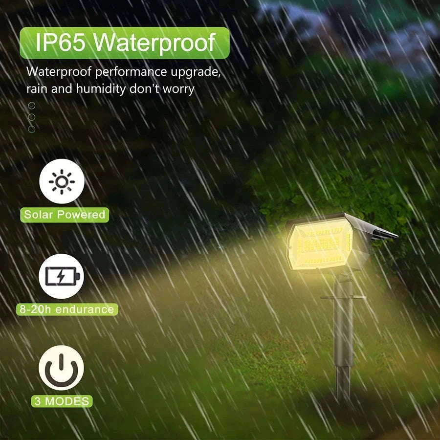 Solar Landscape Lights Outdoor Waterproof Spotlights, 72/68 LED-56LED Warm White / 1PC