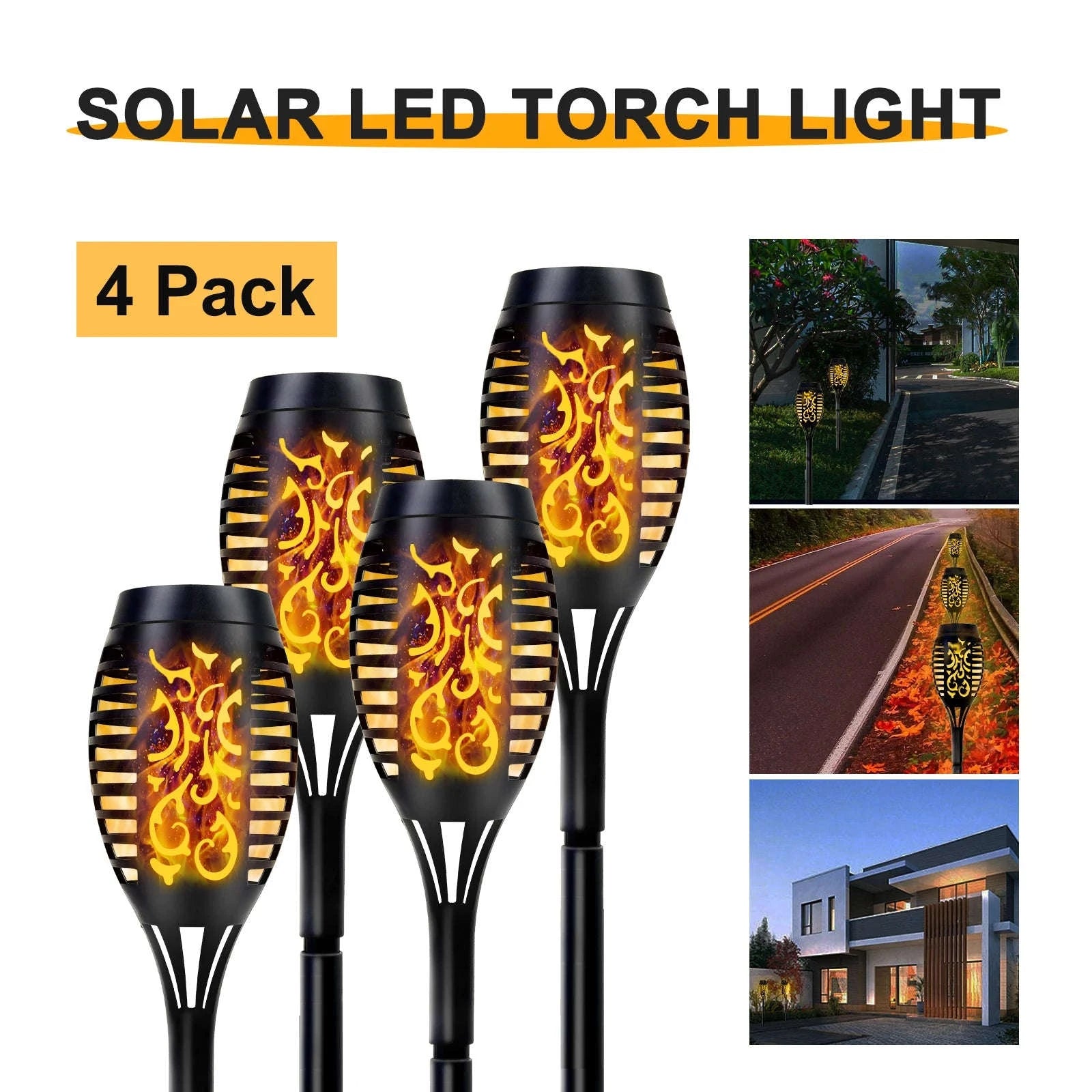 Solar Lights Outdoor LED Torch Lights with Flickering Flame-12Pack / United States