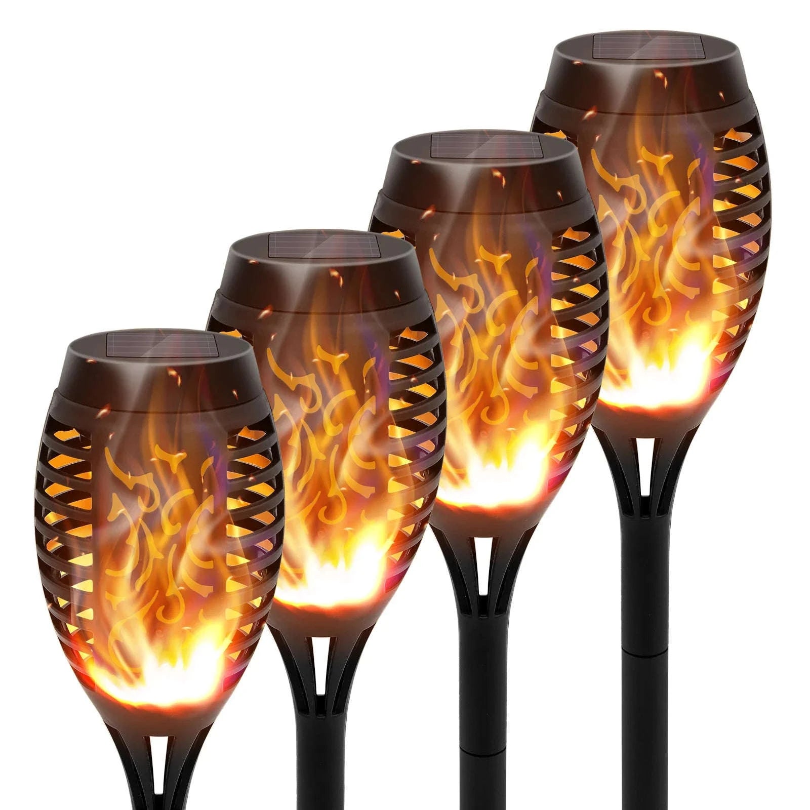 Solar Lights Outdoor LED Torch Lights with Flickering Flame-12Pack / United States