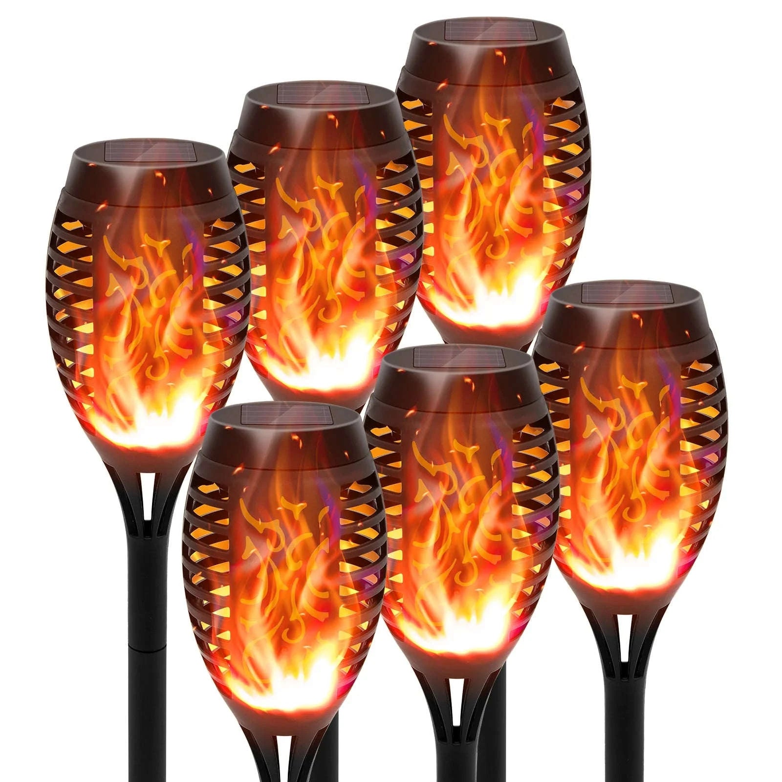 Solar Lights Outdoor LED Torch Lights with Flickering Flame-12Pack / United States
