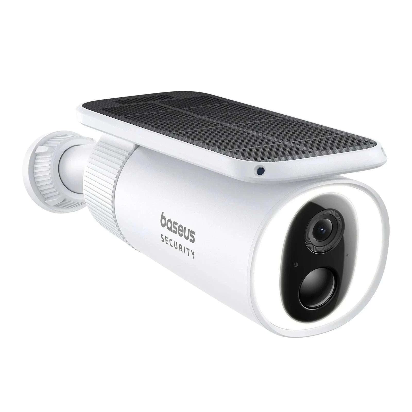 Solar Outdoor Security Camera 2K WiFi 145° Wide-Angle Night Vision-White