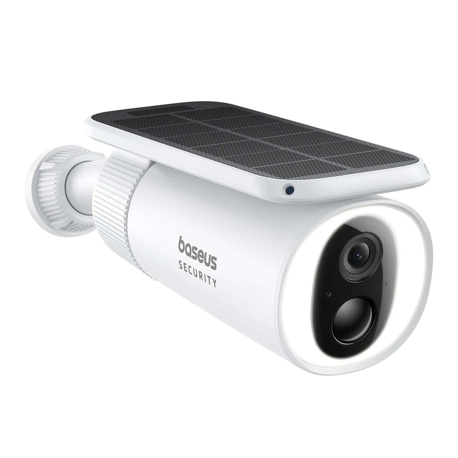 Solar Outdoor Security Camera 2K WiFi 145° Wide-Angle Night Vision-White