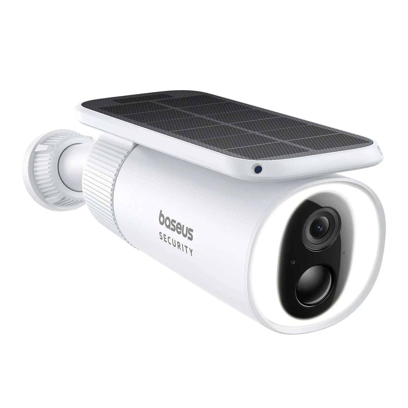 Solar Outdoor Security Camera 2K WiFi 145° Wide-Angle Night Vision-White