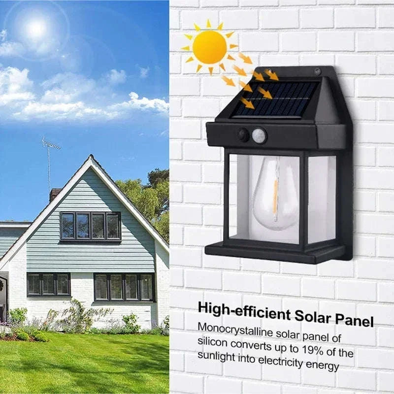 Solar Outdoor Wall Light with Motion Sensor-4Pcs